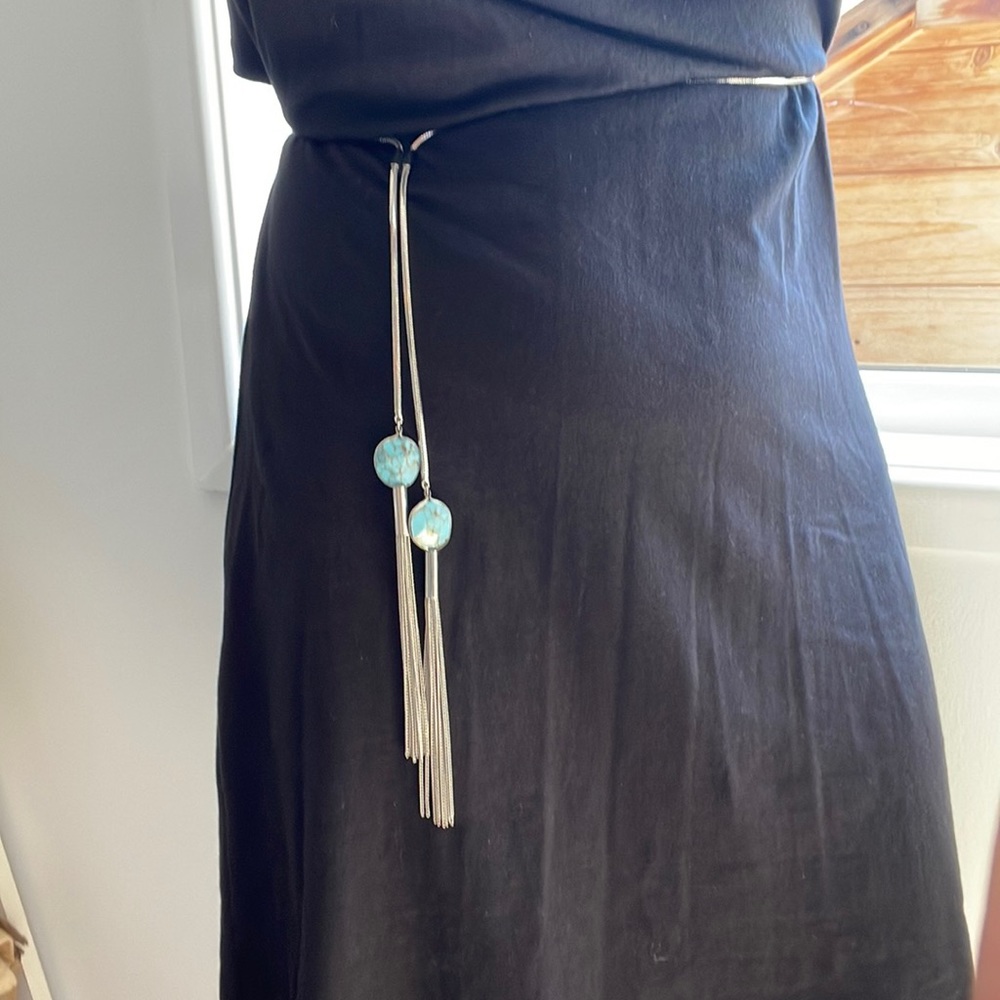 Bohemian Turquoise Jewelry two Turquoise coloured Belt Tassel | Size Xs - S - Picture 1 of 3